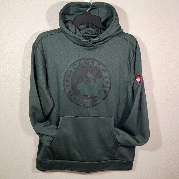 Canada Weather Gear Olive Fleece Hoodie -L - Picture 1 of 3